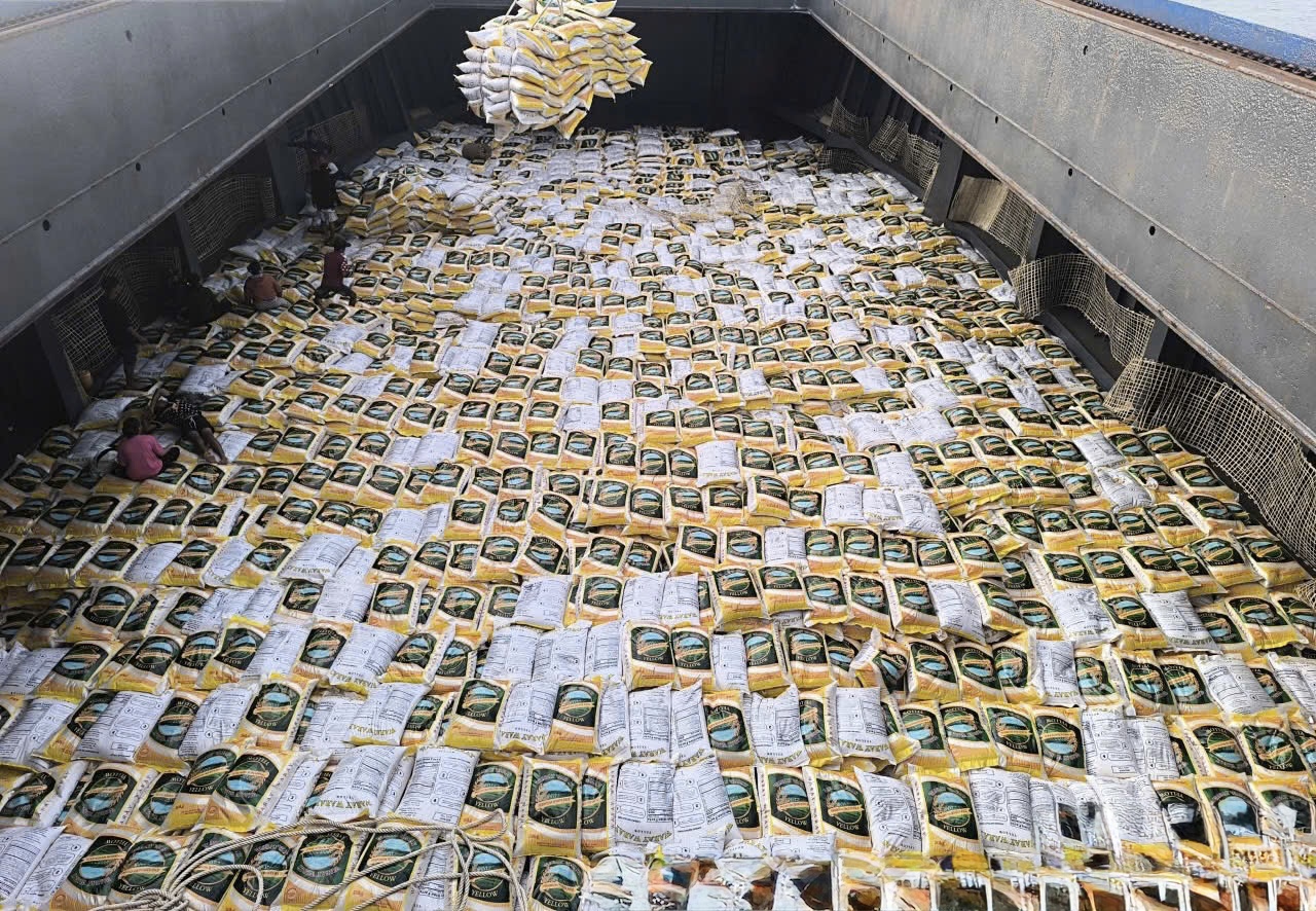 Marine cargo supports arranged for dispatch